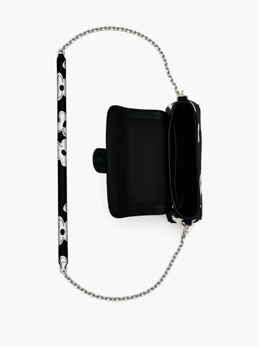 Marc Jacobs Textured Black Bag With Floral Patterns In Black