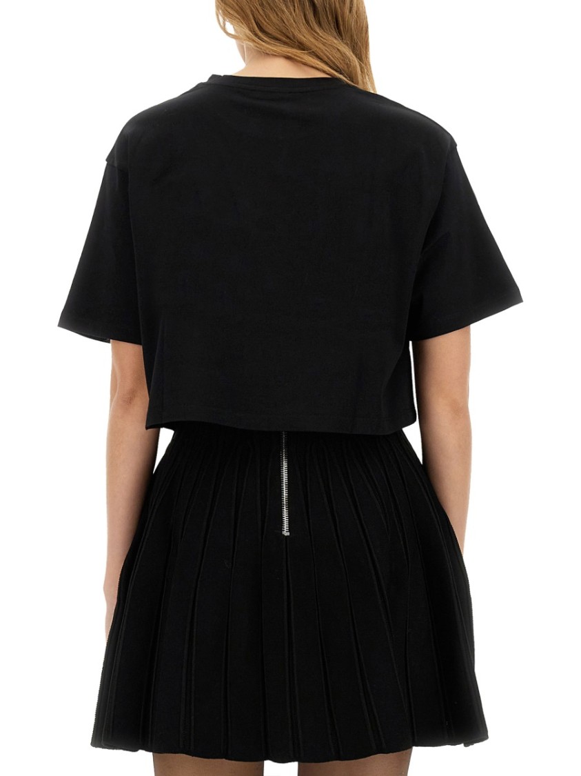 Shop Balmain Cropped Black T-shirt