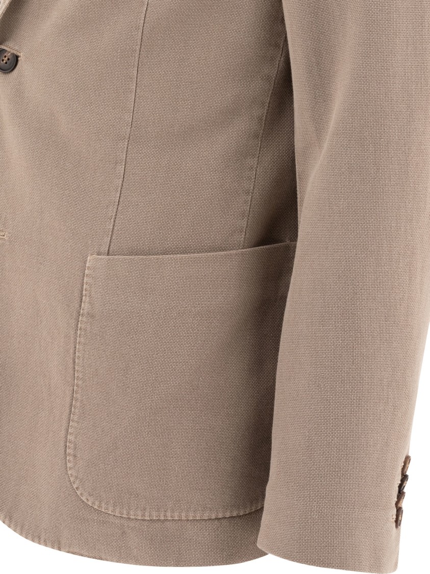 Incotex Tailored Jackets With Button Cuffs And Pockets In Brown