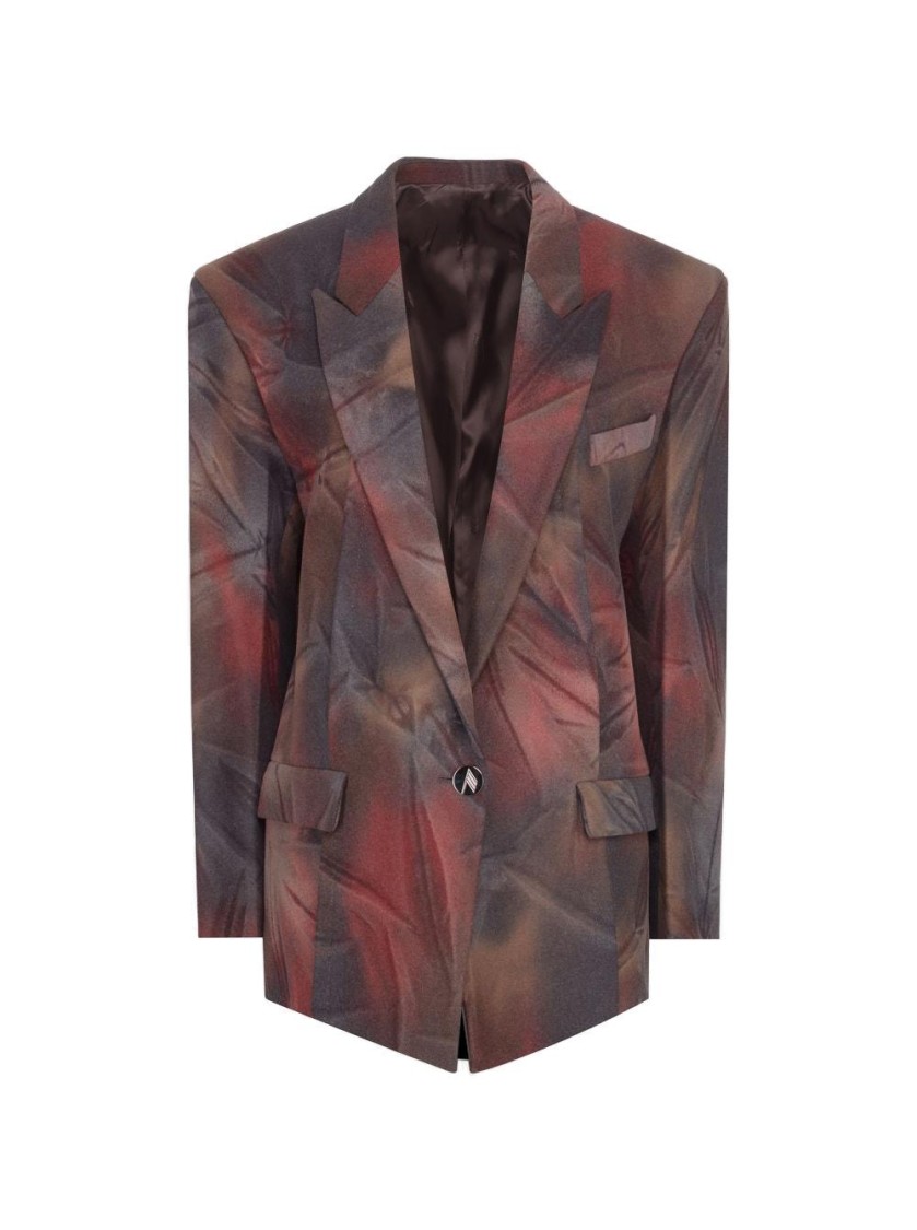 Attico The Glen Short Blazer Coat