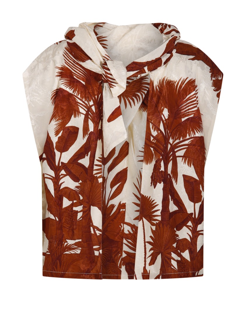 Johanna Ortiz Island Stories Cowl-neck Top In Multicolor