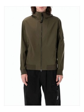 C.P. Company Sweatshirt Hooded In Brushed Emerized Diago C.P. Company Sweatshirt Hooded In Brushed Emerized Diago