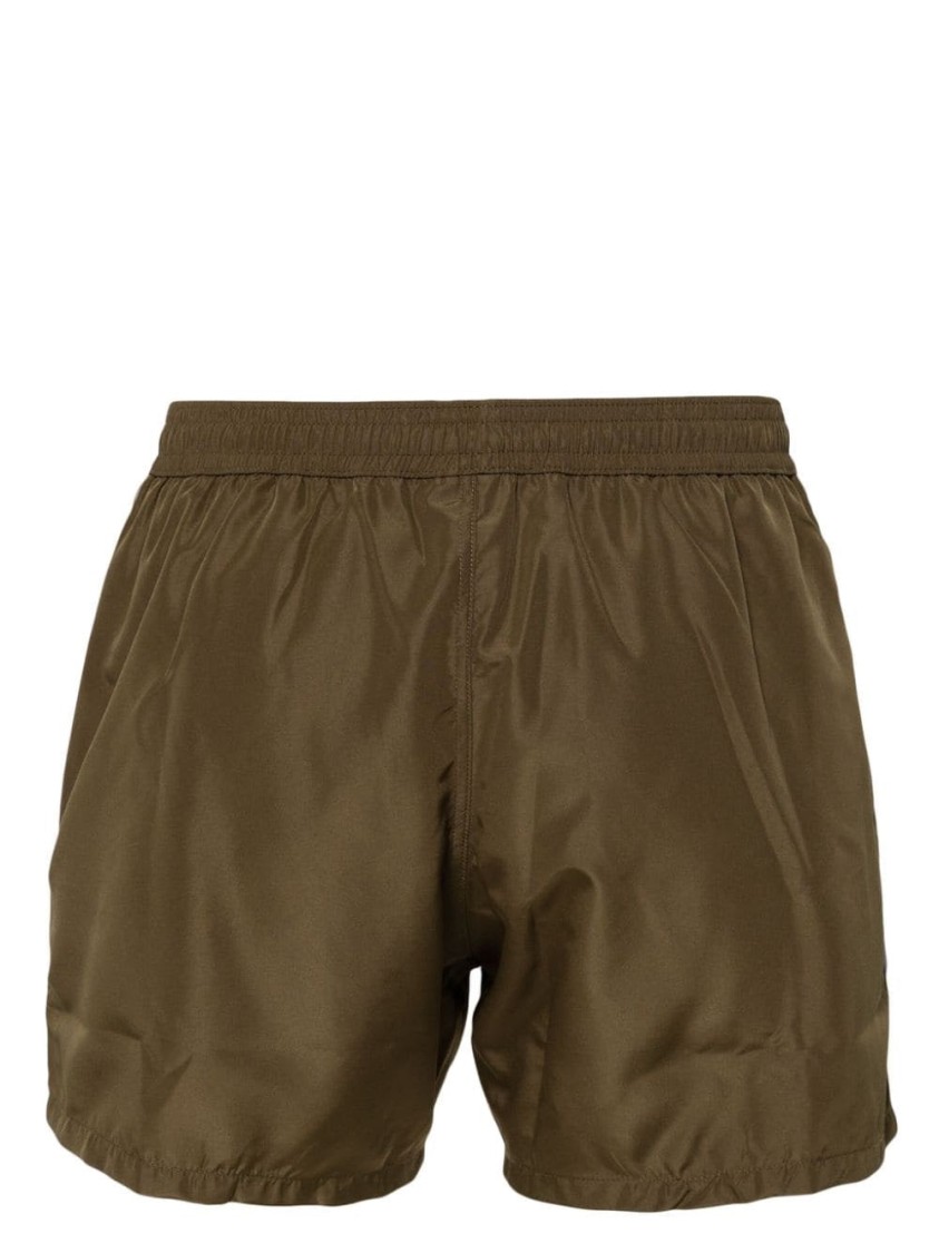 Balmain Relaxed Fit Boxers With Drawstring In Brown
