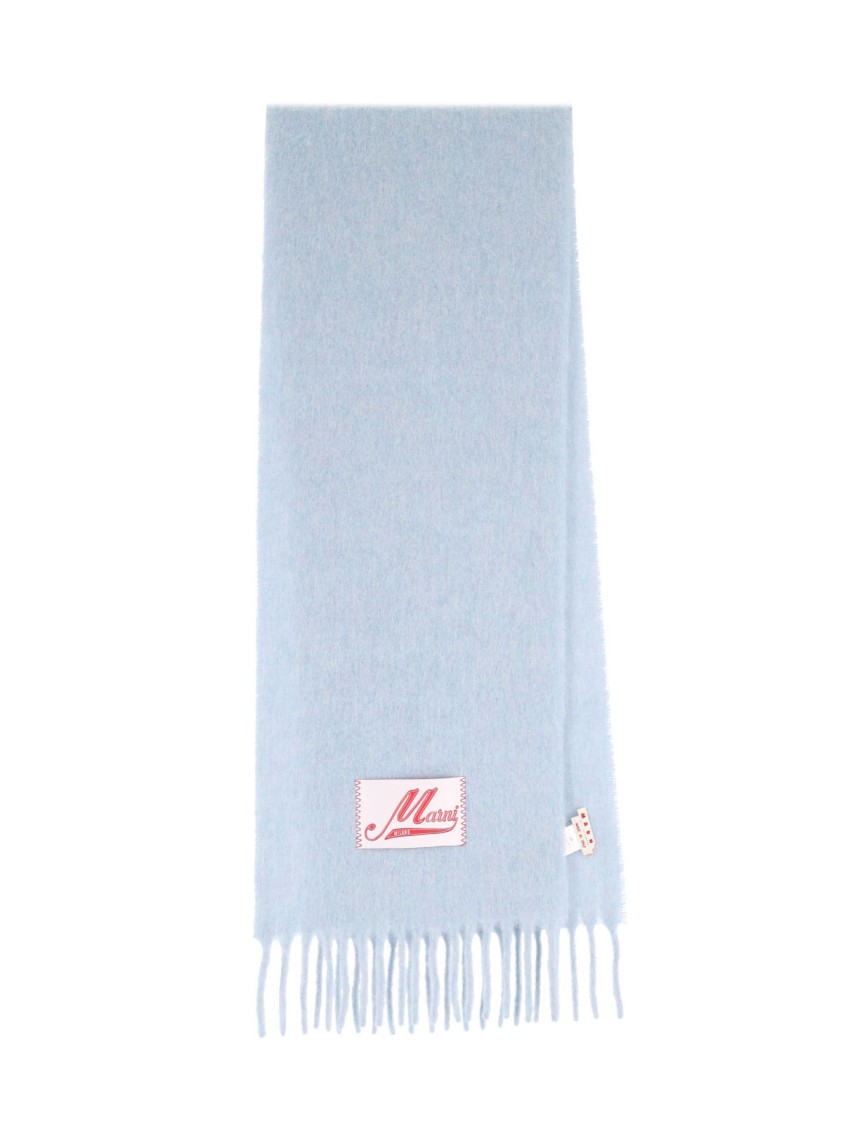 Marni Alpaca Scarf - Light Blue In Blue