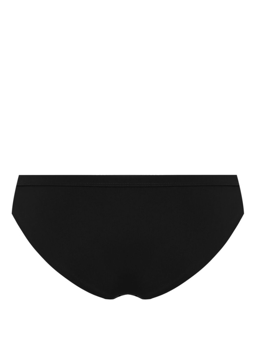 Jil Sander Elasticated-waistband Bikini Bottom In Black