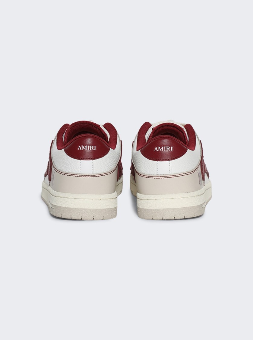Amiri Varsity Skel Top Low Sneakers Deep Red In Burgundy