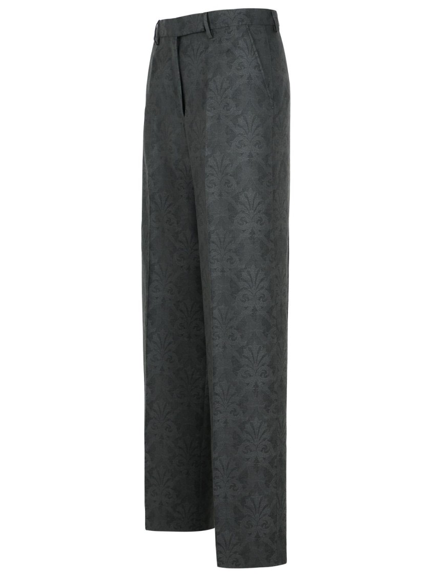 Etro Grey Wool Trousers