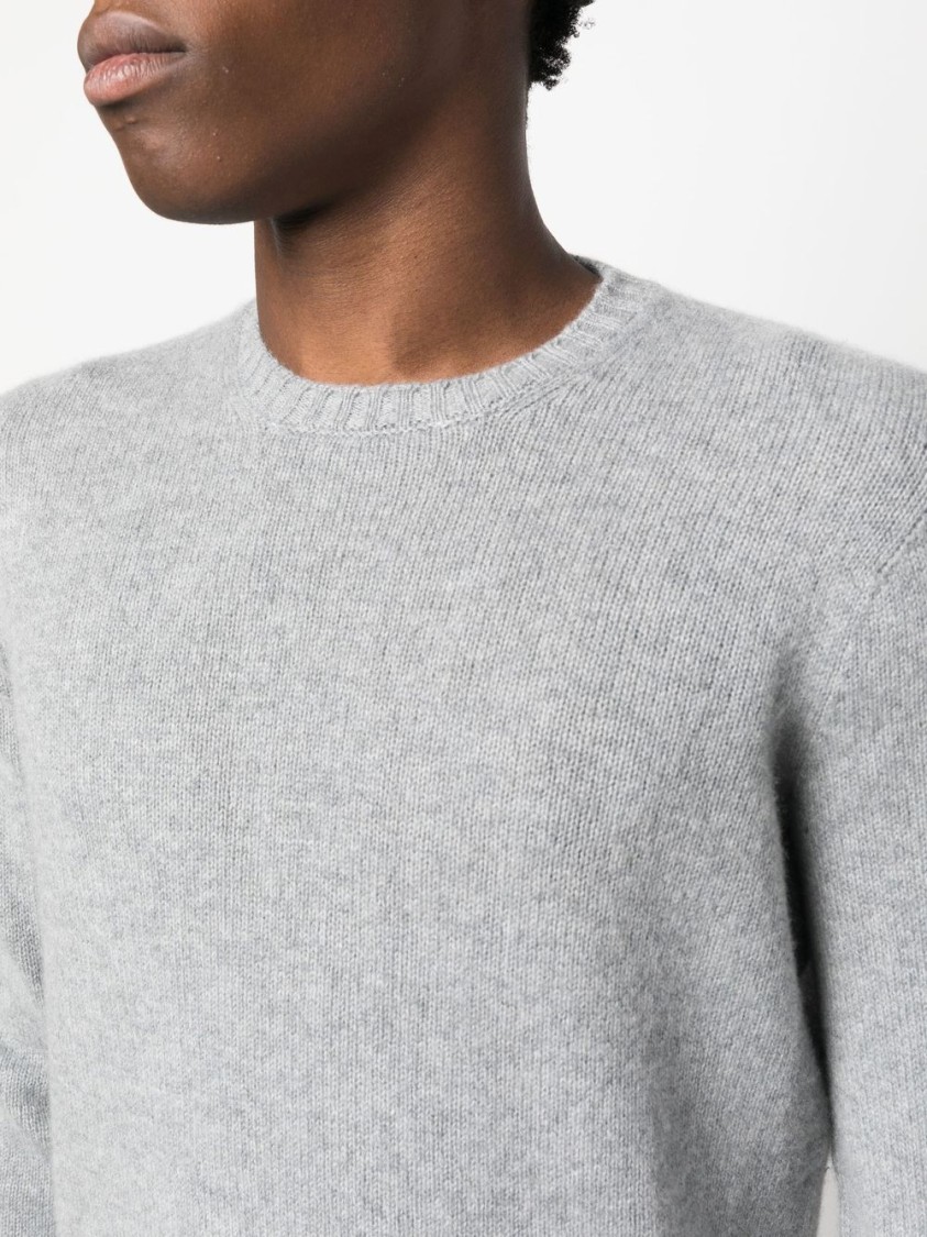 Drumohr Man Sweater Light Grey Size 42 Lambswool In Gray
