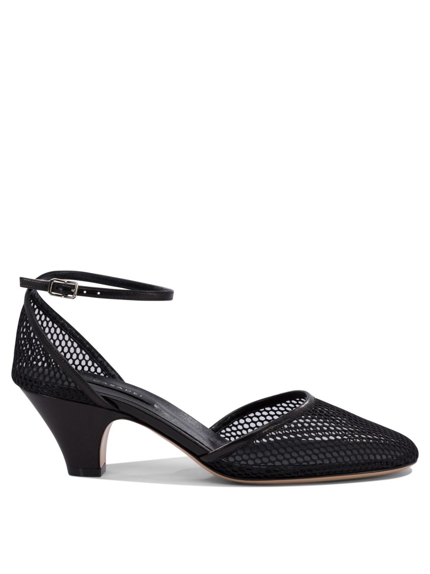 Casadei Mesh Design Sandals With Pointed Toe In Black