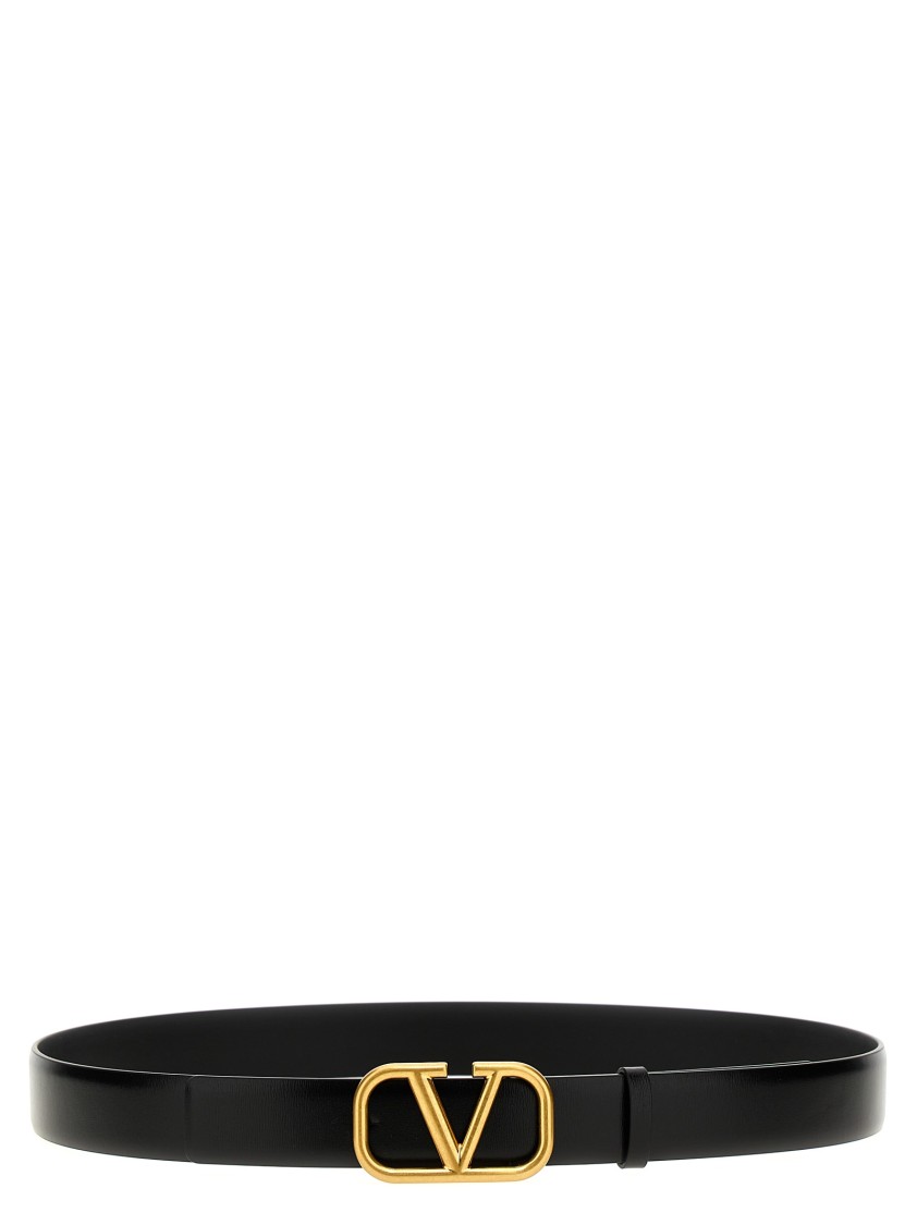 Valentino Garavani 'vlogo Signature' Belt In Black