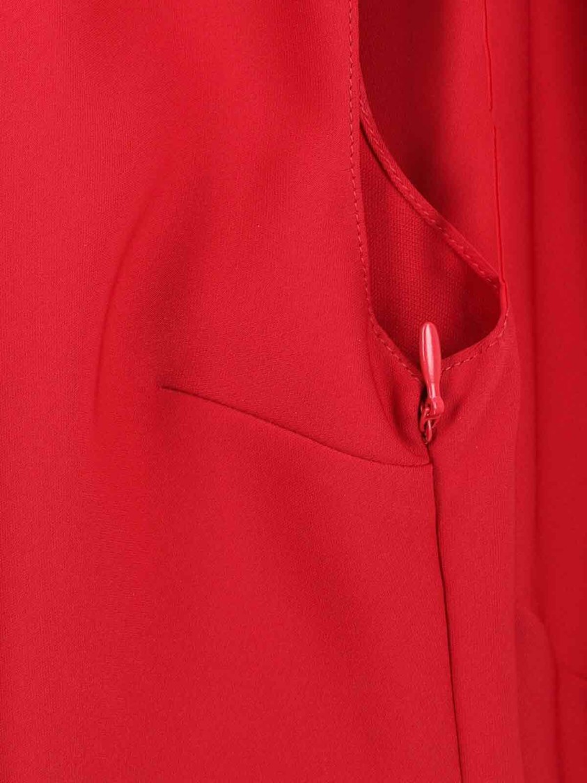 Courrèges Scarf-detail Asymmetric Minidress In Red