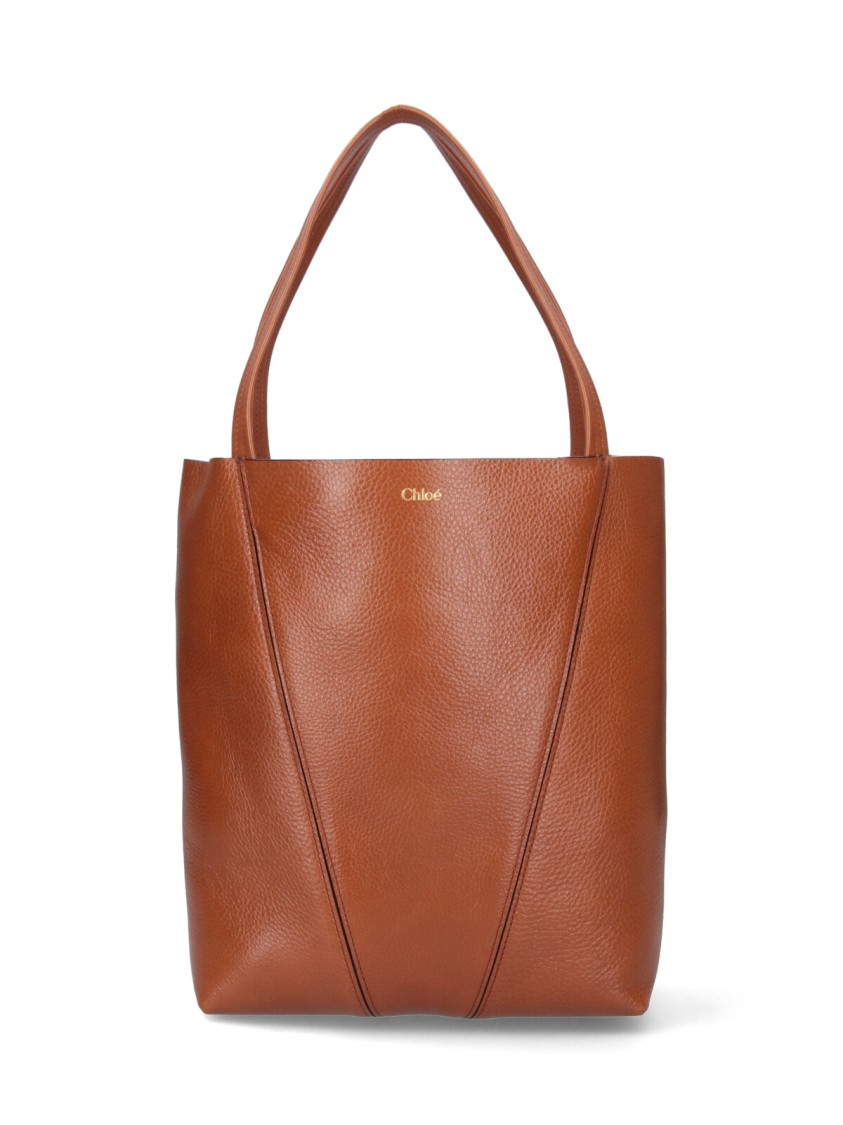 Chloé "Spin" Tote Bag Brown