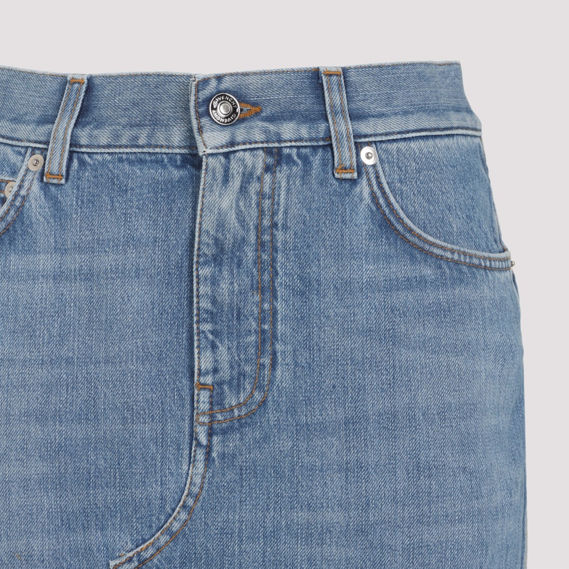 デニム・ジーパン Givenchy Side Slit Midi Denim Skirt With Logo Patch Givenchy Side-Slit Denim Midi Skirt | Neiman Marcus