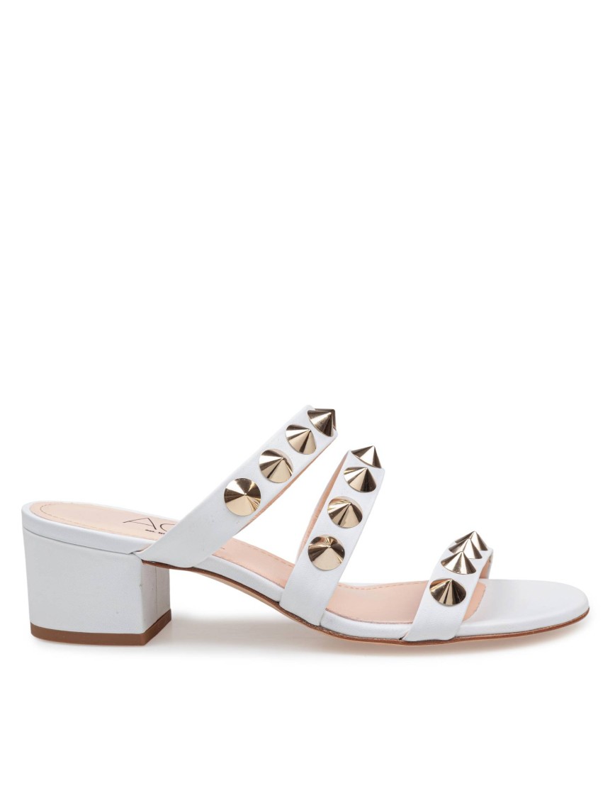 AGL ATTILIO GIUSTI LEOMBRUNI AGL LALA SPIKE SANDAL IN LEATHER