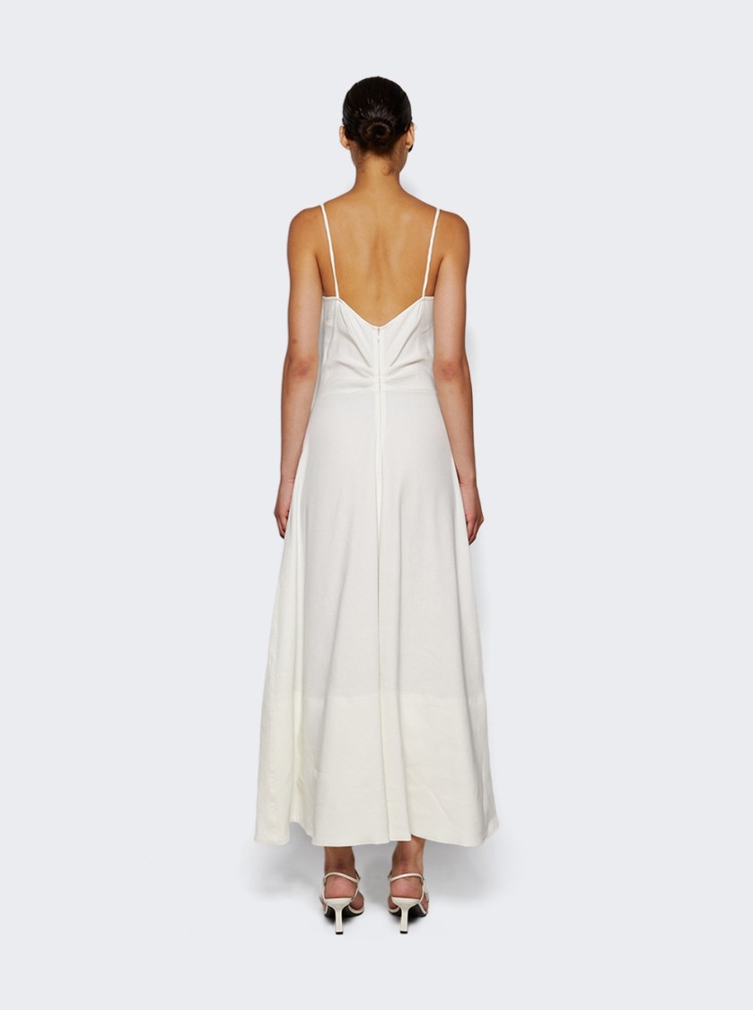 Shop Proenza Schouler Ruby Dress In Linen Pearl In White