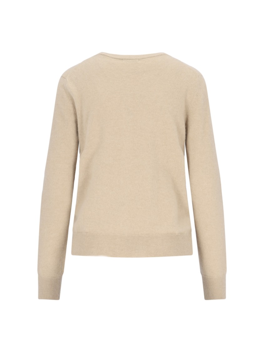 MALO MALO BEIGE CASHMERE CARDIGAN WITH RIBBED FINISHES