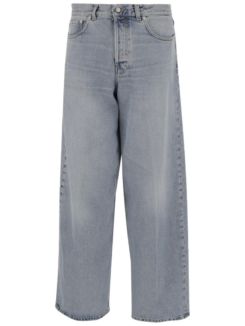 Haikure Wide Fit Cotton Denim Jeans In Blue