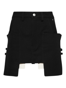 Rick Owens Porterville Draped Mini Skirt in Black | THE LIST