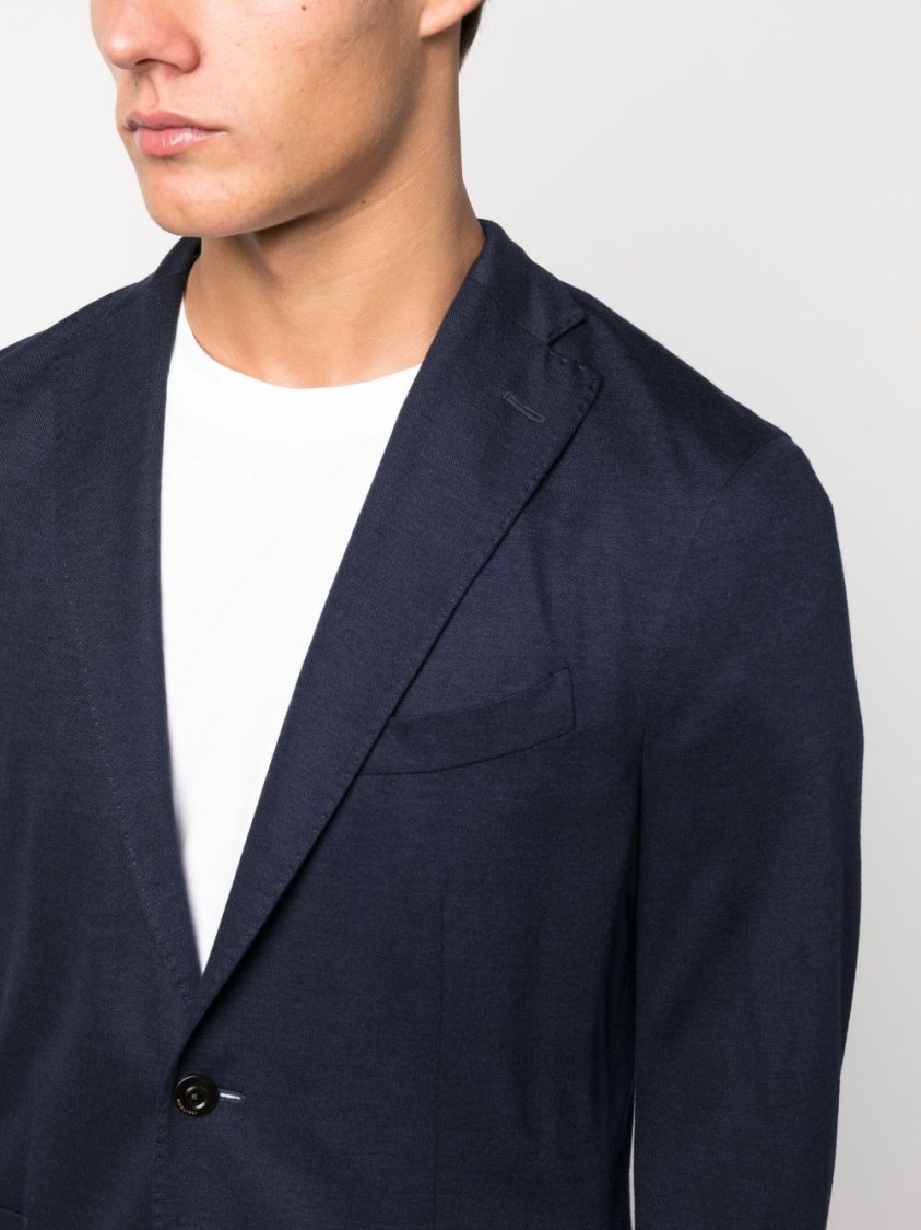 Boglioli Dark Blue Lightweight Luxury Cashmere K-jacket In Black