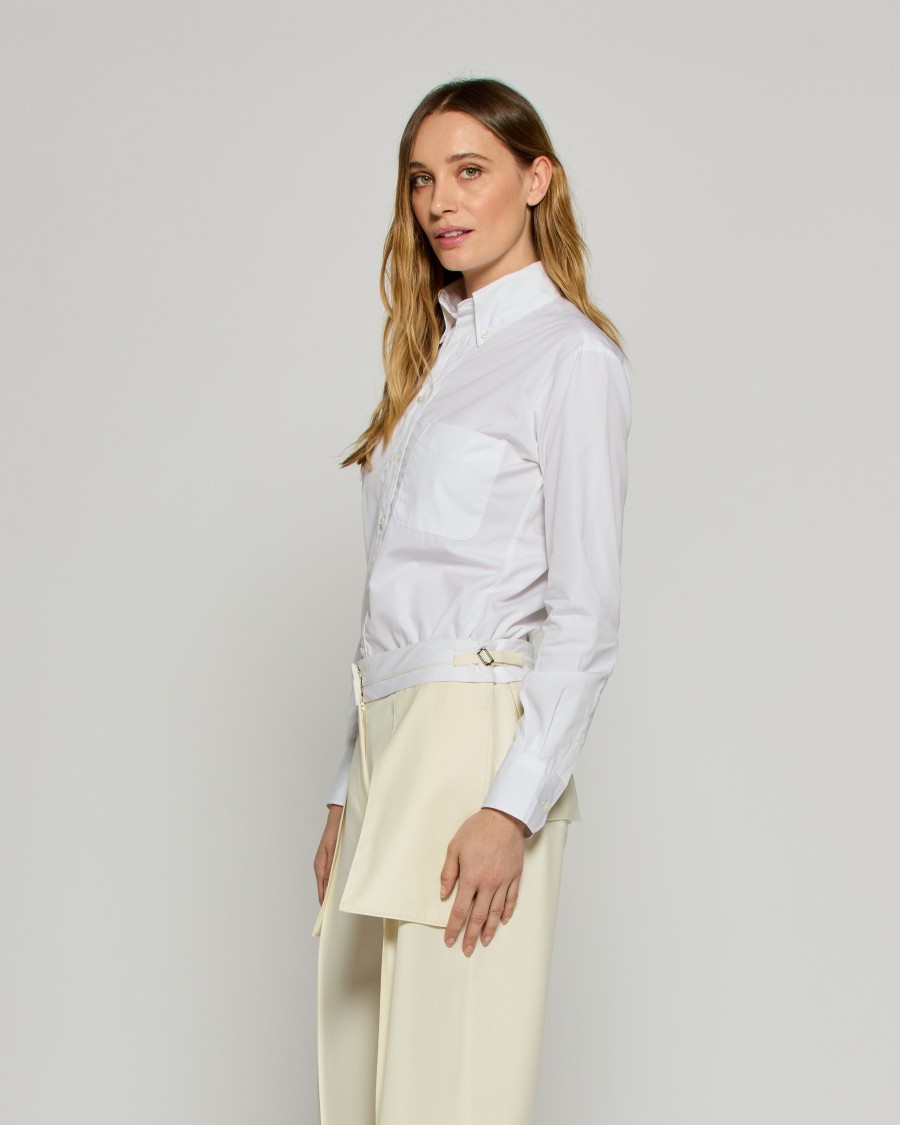 Serena Bute Johnny Fitted Shirt - White In Grey