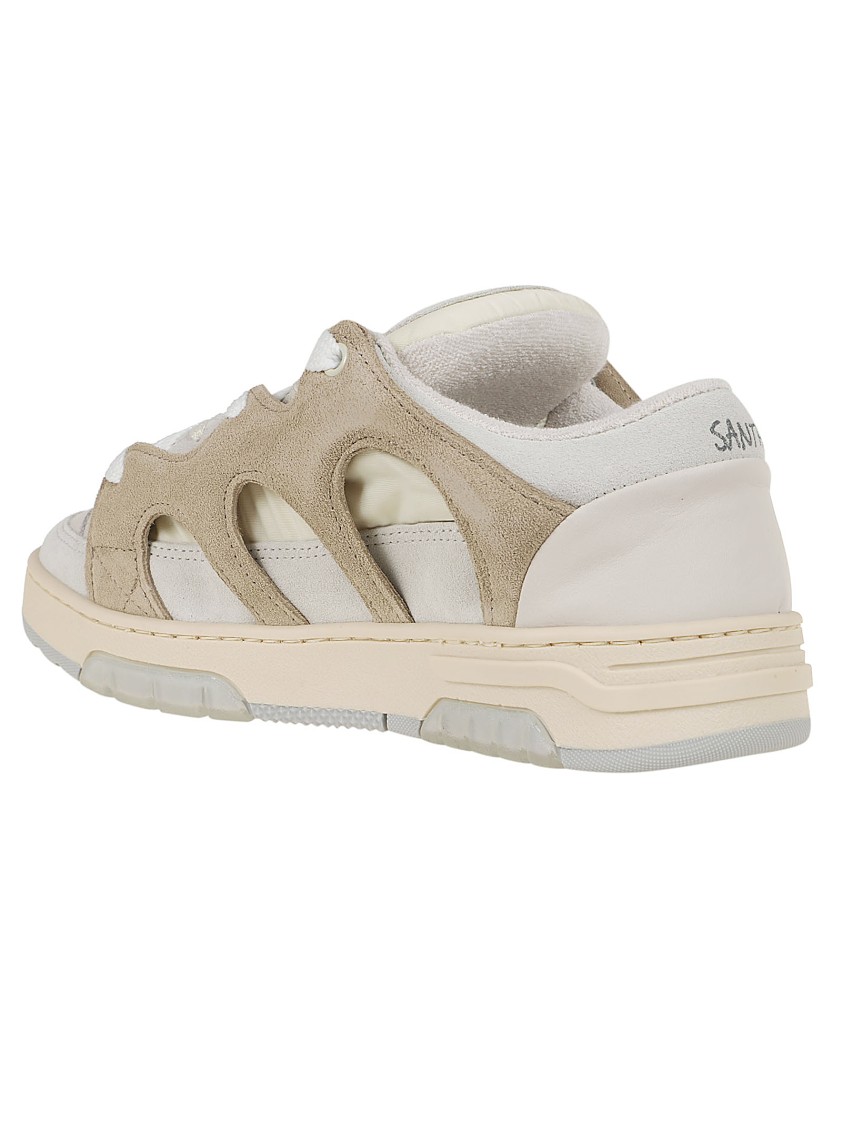 SANTHA SANTHA MESH AND SUEDE SNEAKERS