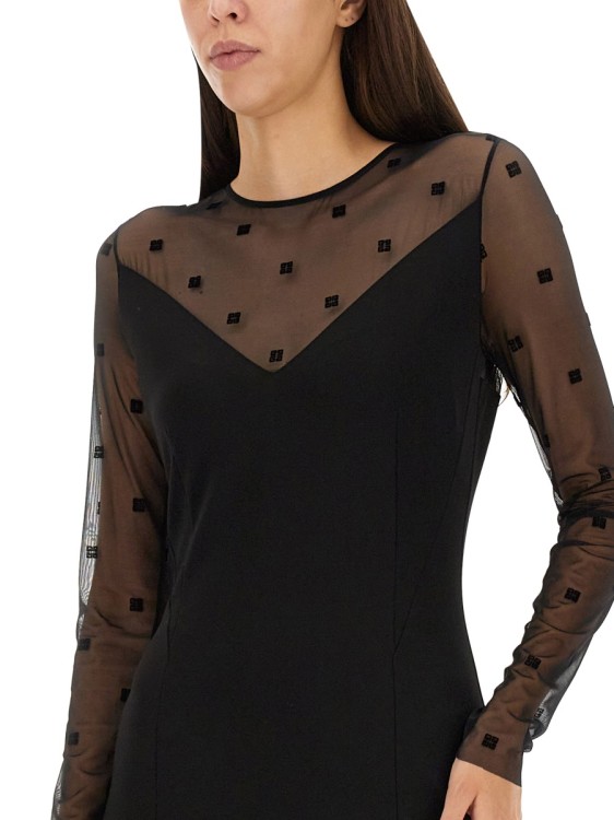 オールインワン・サロペット Givenchy Midi Dress With 4G Pattern And Sheer Sleeves Givenchy Dress With 4G Pattern And Sheer Sleeves | THE LIST