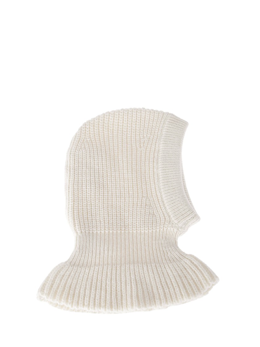 Lemaire Wool And Alpaca Hood With Ribbed Finish In Gray