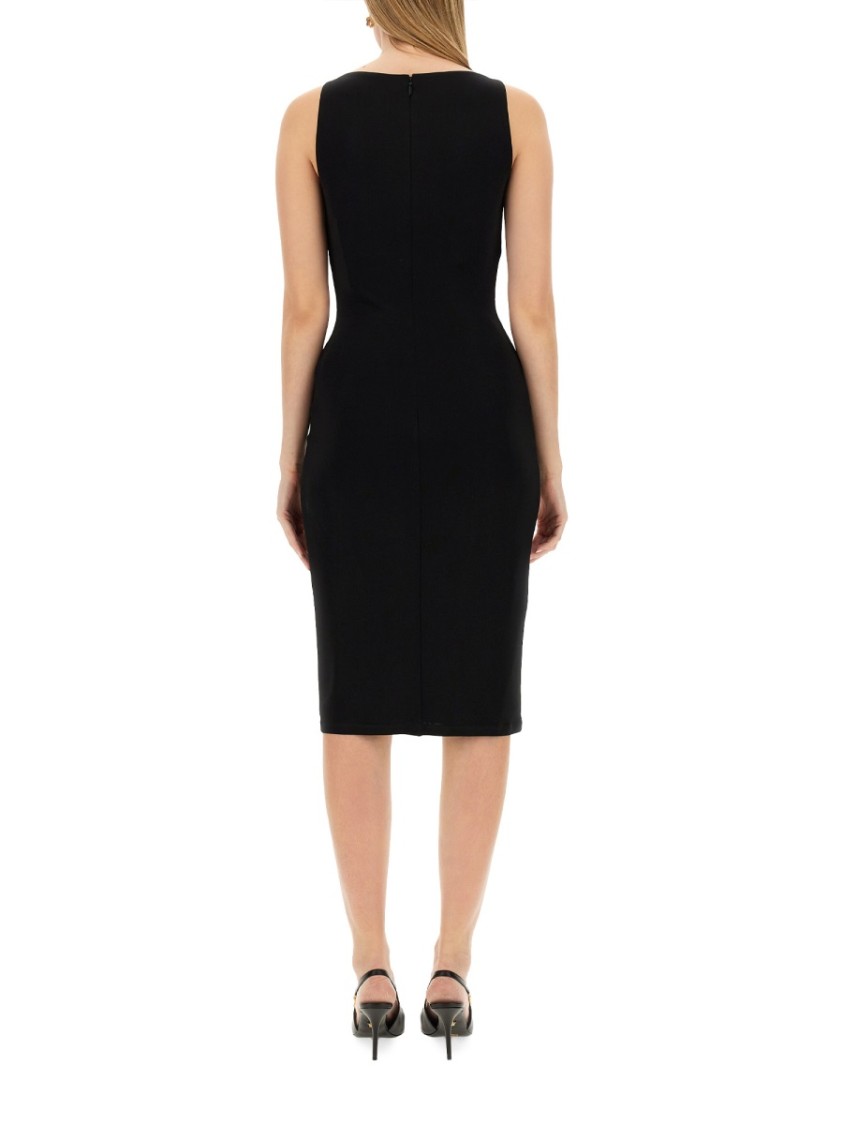 Versace La Medusa Midi Dress In Black