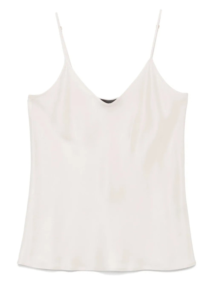 Lorena Antoniazzi Crepe Tank Top In White