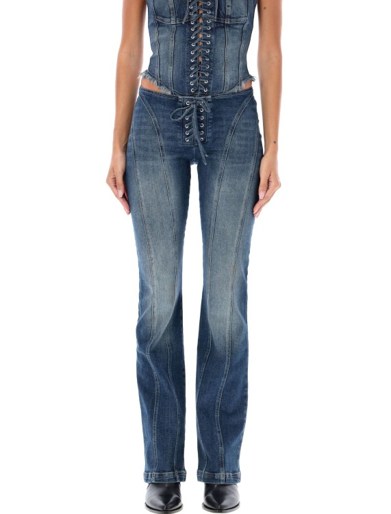デニム・ジーパン MISBHV FW24 LARA LACED JEANS (241W305 MALIBU BLU) Lara Denim Trousers