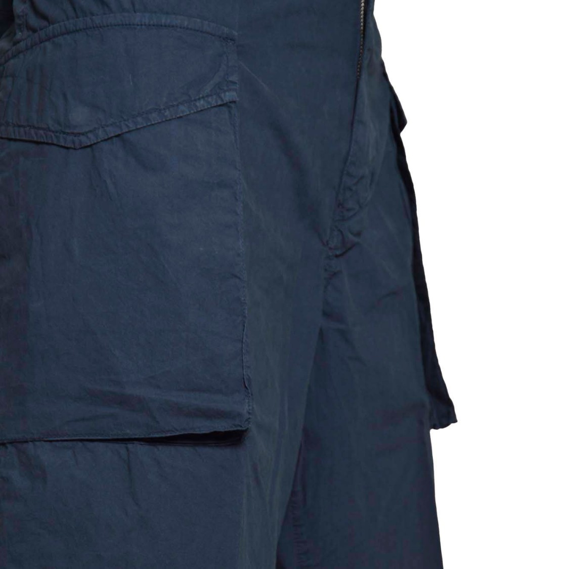 Shop Aspesi Bermuda Lou In Navy Blue Cotton
