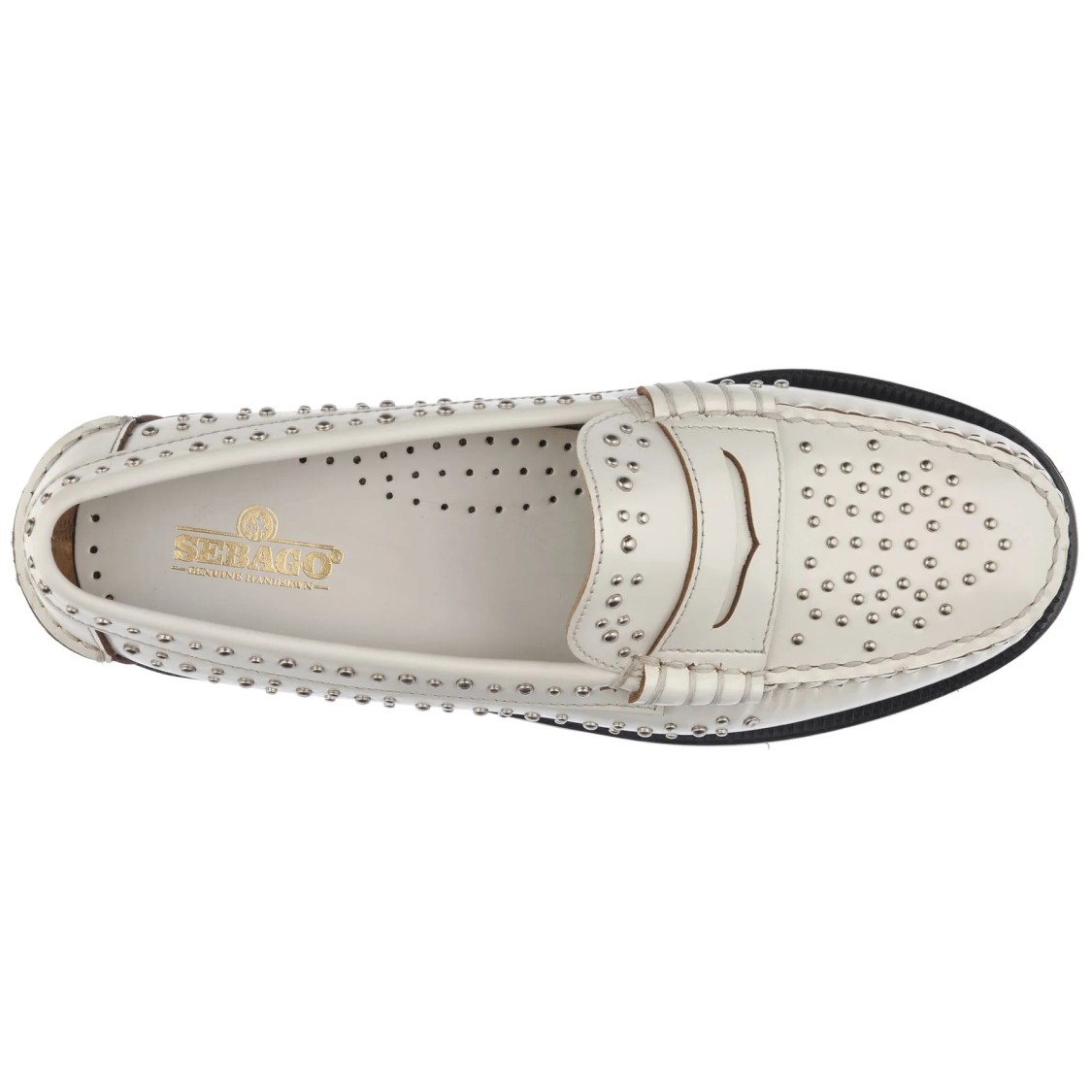 Shop Sebago Moccasin With Hand-sewn Vamp In Grey