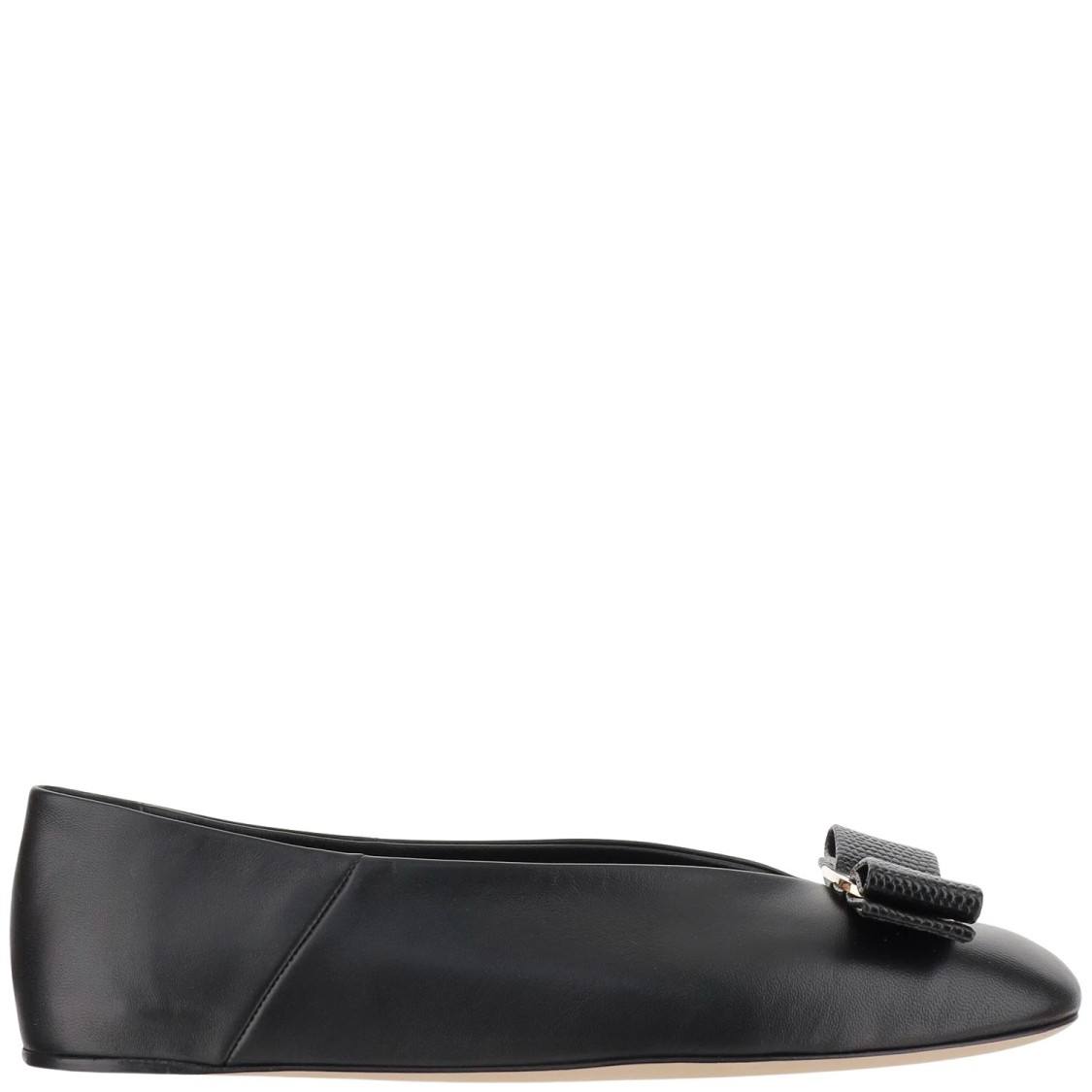 Ferragamo Vara Bow Ballet Flats In Black