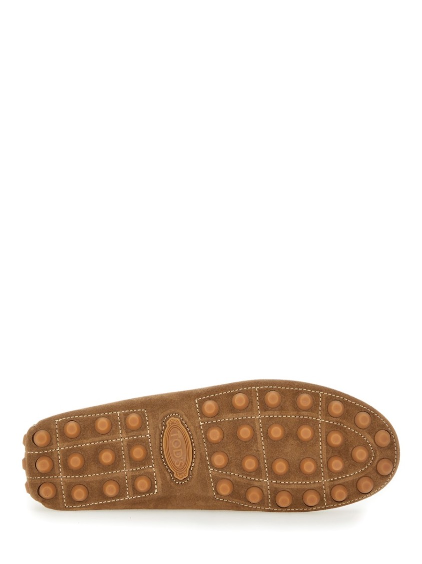 Tod's Light Walnut Leather Driving Moccasin Made In Italy Men In Brown