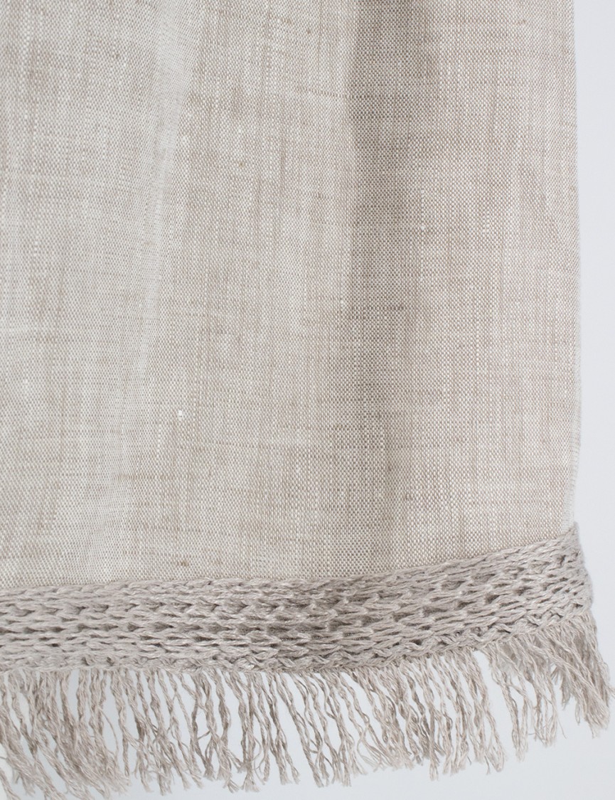Le Tricot Perugia Long Linen Skirt With Elasticated Waist