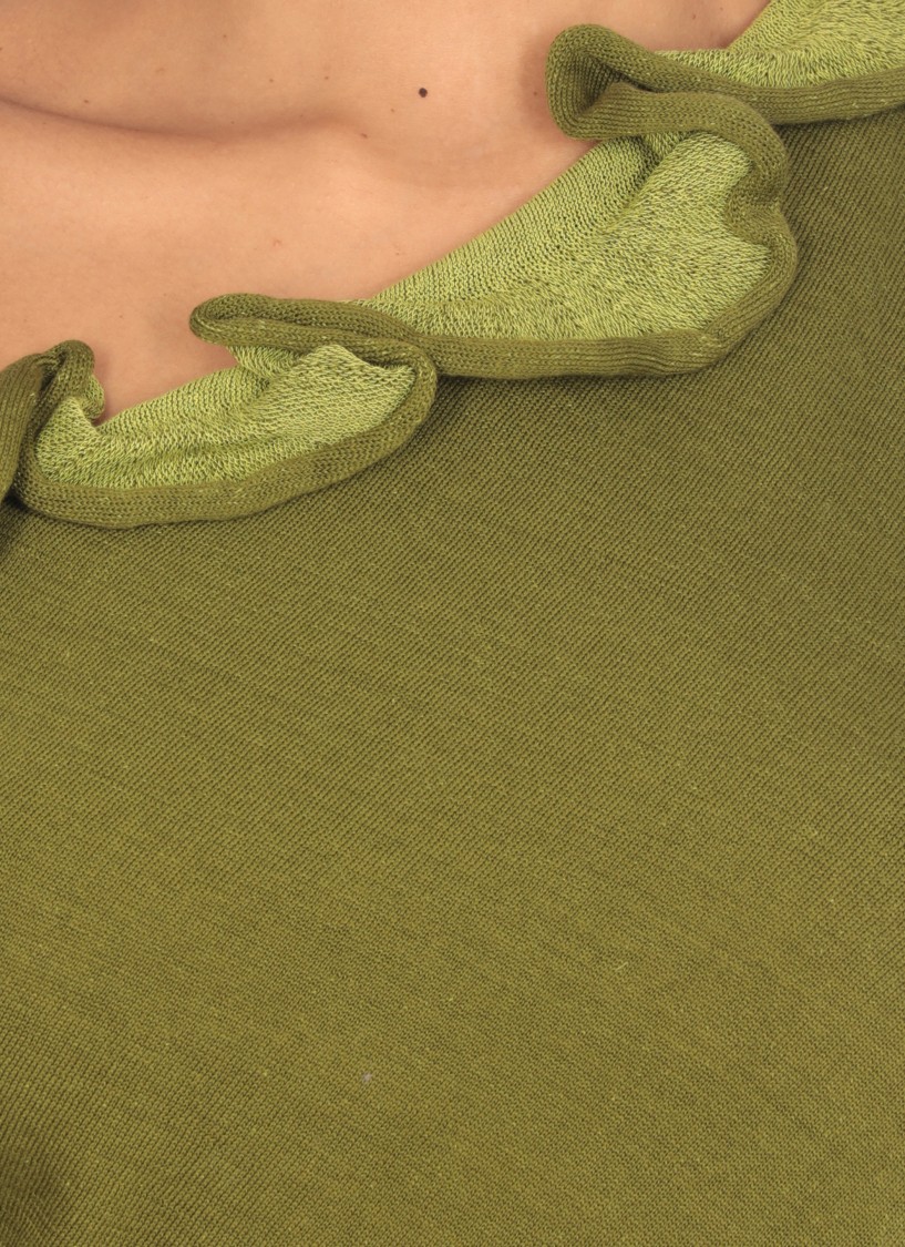 Dries Van Noten Ruffle Detailed Knitted Top