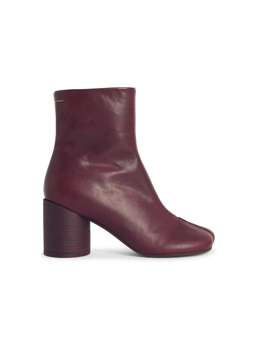 Mm6 Maison Margiela 70mm Anatomic Stitch Ankle Boots In Brown
