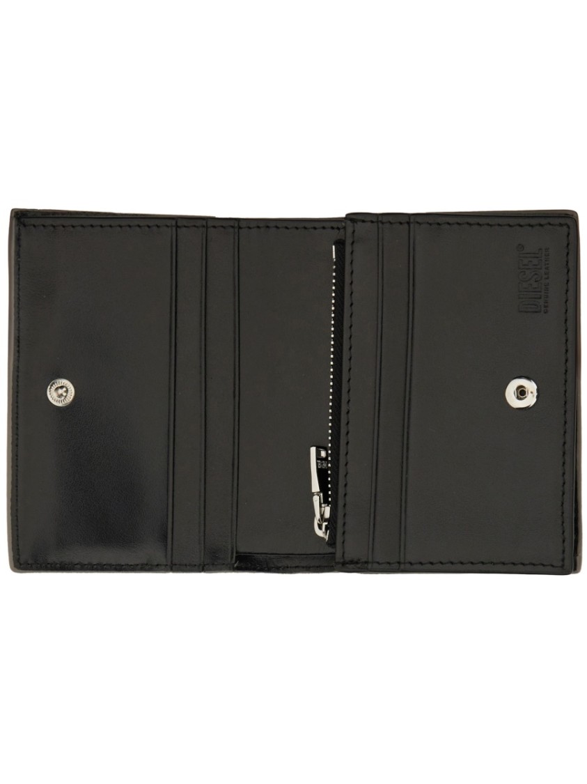 Diesel Trifold Wallet In White