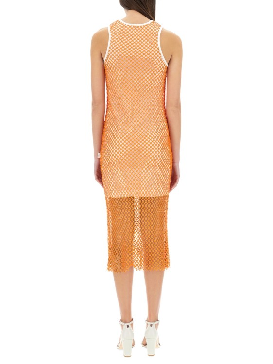 ワンピース Moschino Jeans Mesh And Sequin Dress Moschino Mesh And Sequin Dress Midi in Orange | THE LIST