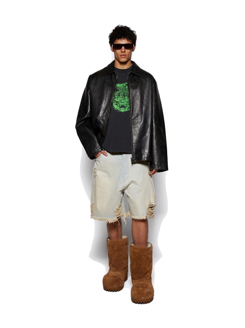 Vetements Distressed-effect Jacket In Black