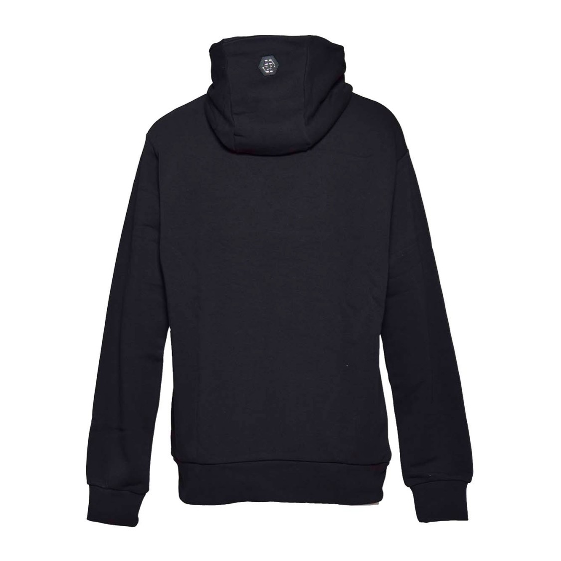 Philipp Ple Cotton Hexagon Hoodie With Crystal Logo in Black