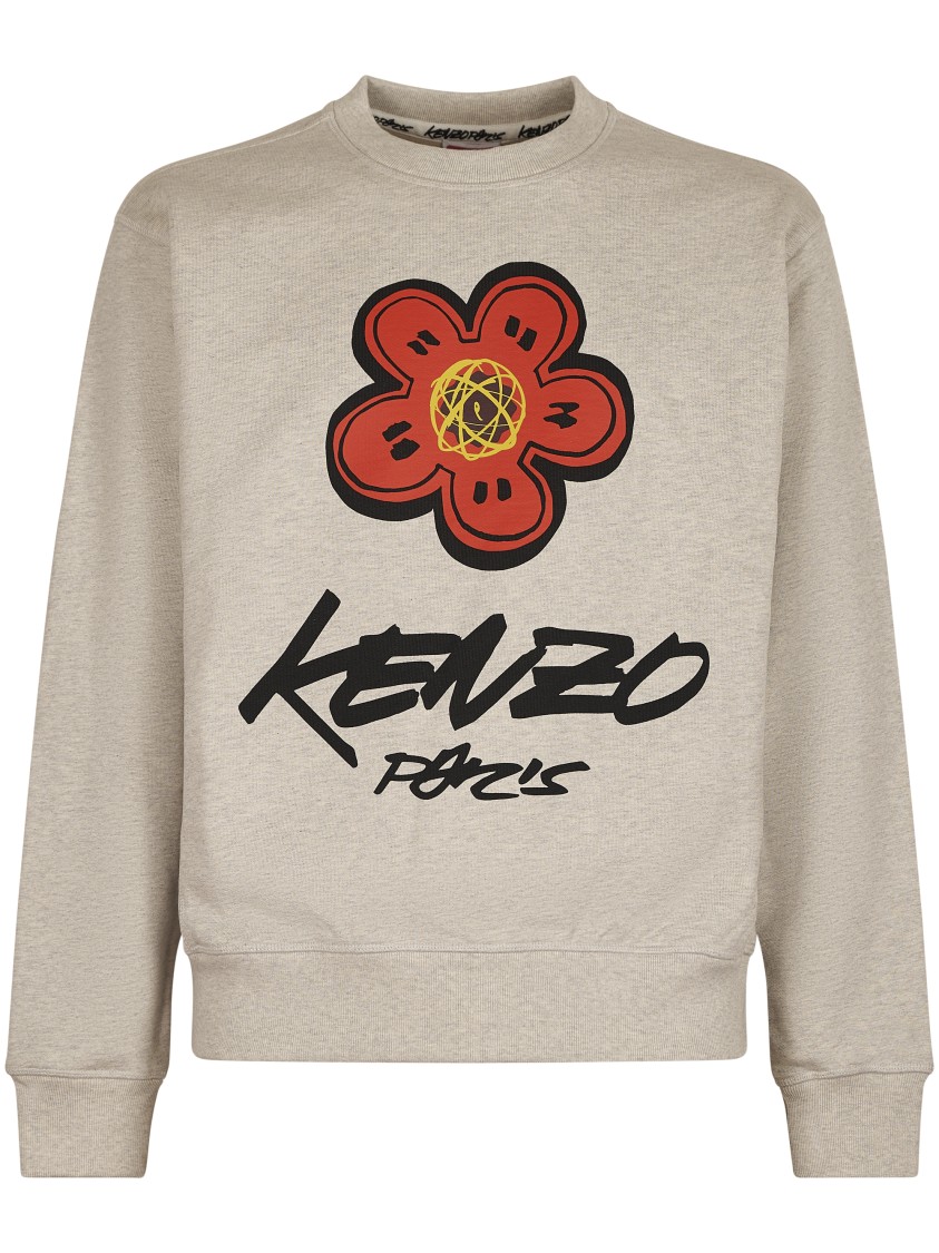 Kenzo Relaxed Fit Futura Classic Sweatshirt With Vibrant Graphic In Neutral