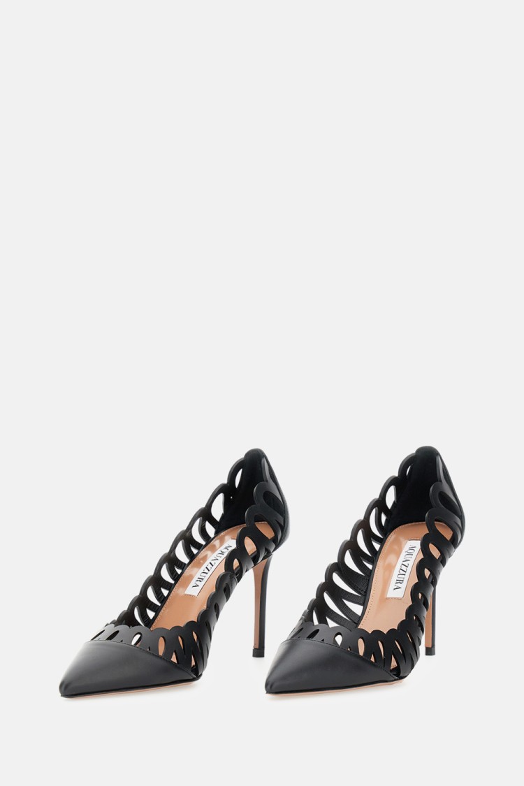 Aquazzura Peep Pump 85 In Black
