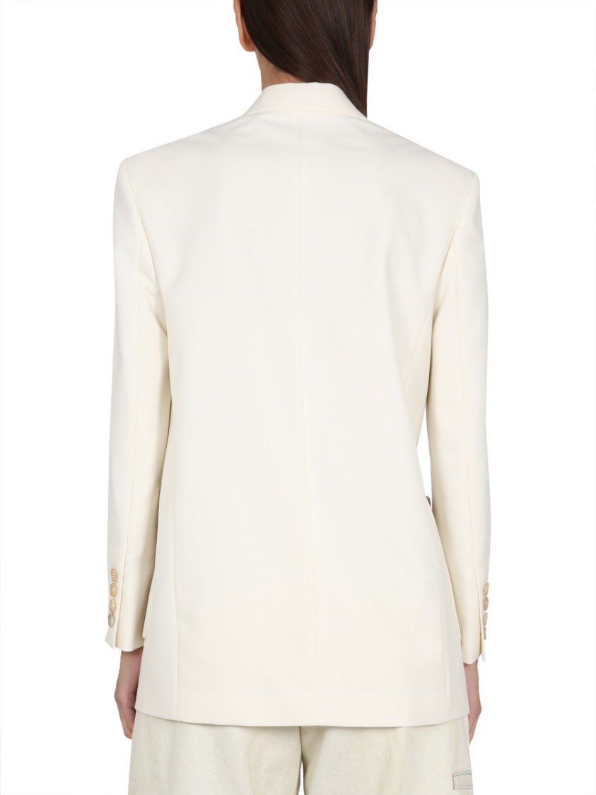 Shop Palm Angels Blazer With Knit Detail In White