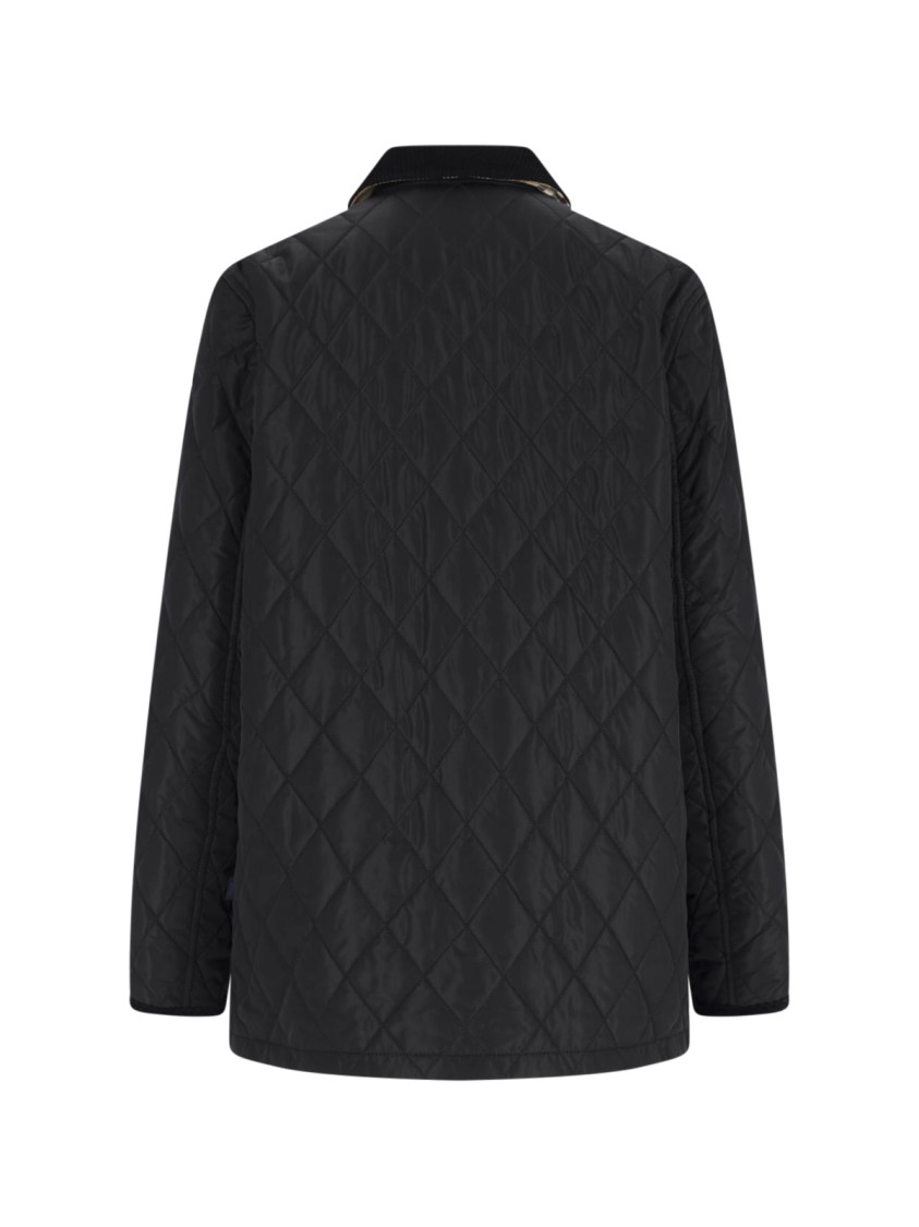 Burberry Quilted Jacket Corduroy Collar Casual