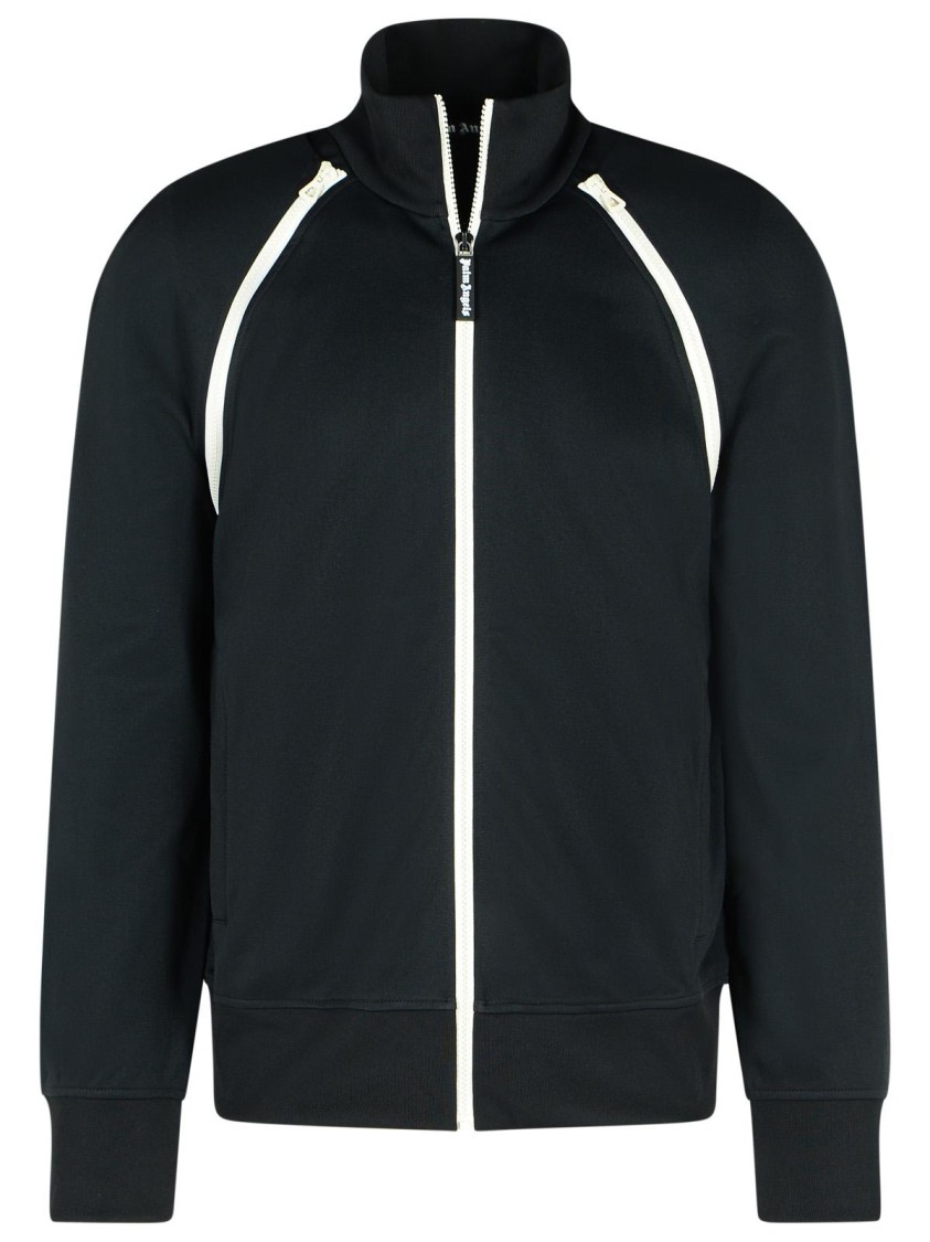 Palm Angels Track' Black Polyester Blend Jacket In Black