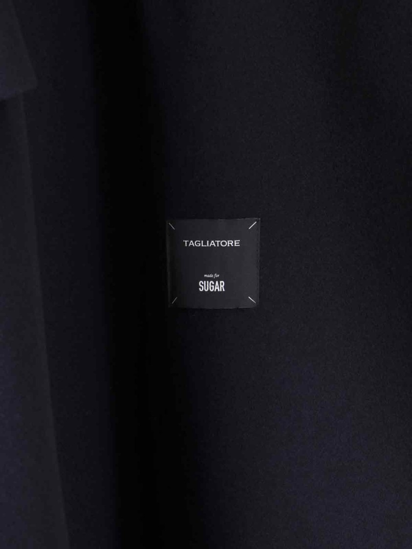 Tagliatore Structured Double-breasted Jacket With Flap Pockets In Black