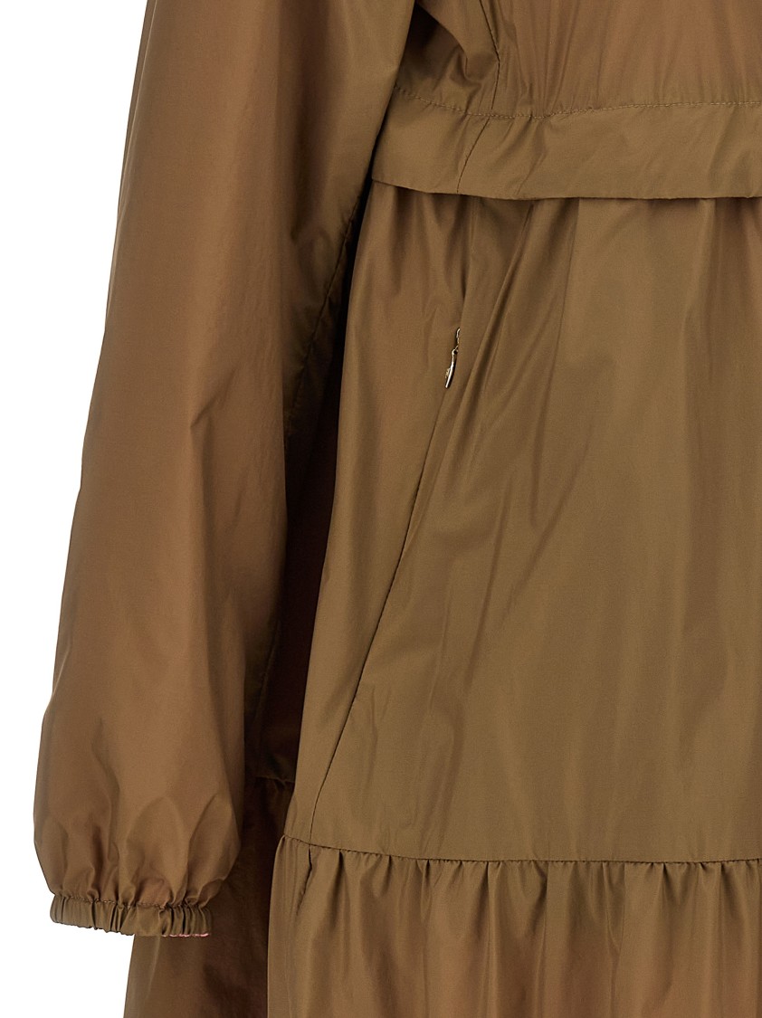 Herno Reversible Hooded Long Length Jacket In Brown