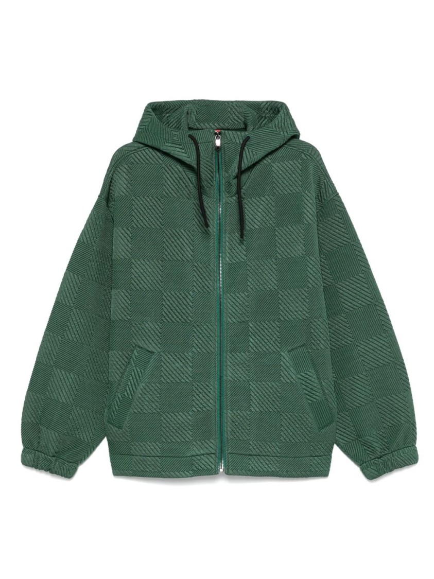 Ferrari Forest Green Zip-fastening Sweatshirt In Gray