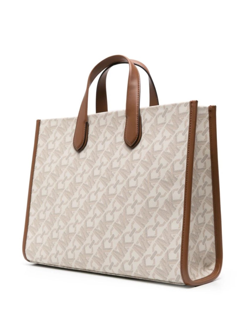 Michael Kors Large Grab Tote In Neutral